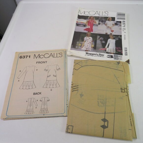 McCall's 6371 UNCUT EASY dress (short sleeve, ruffle edge) sewing pattern - Picture 4 of 7